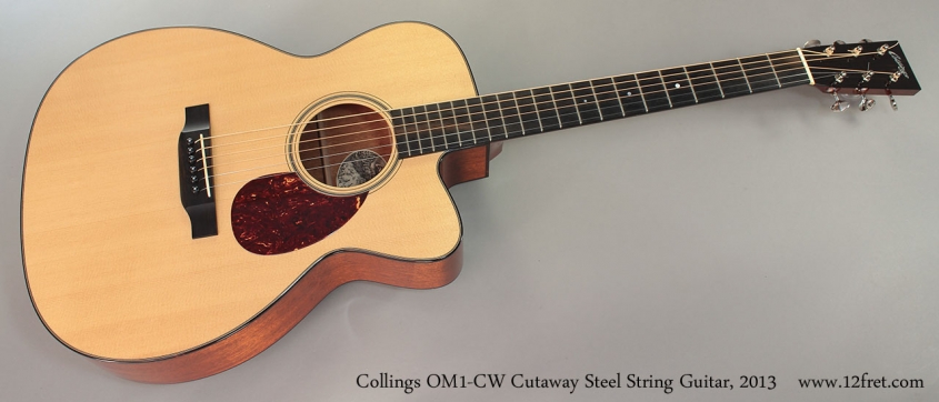 Collings OM1-CW Cutaway Steel String Guitar, 2013 Full Rear View