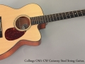 Collings OM1-CW Cutaway Steel String Guitar, 2013 Full Rear View