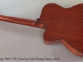 Collings OM1-CW Cutaway Steel String Guitar, 2013 Full Rear View