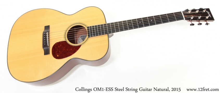 Collings OM1-ESS Steel String Guitar Natural, 2015 Full Front View