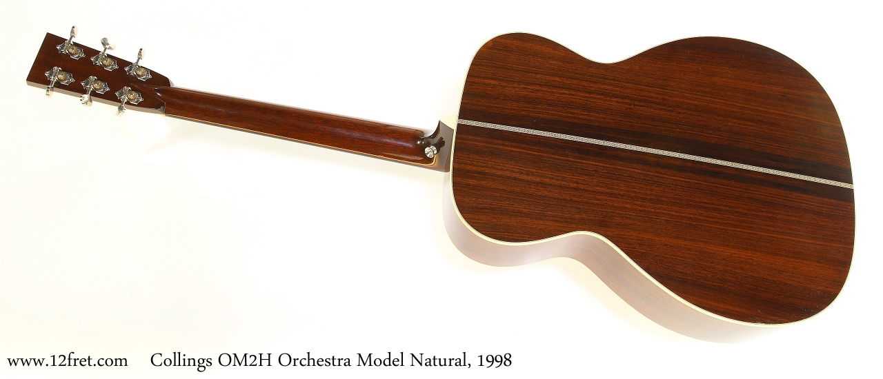Collings OM2H Orchestra Model Natural, 1998 Full Rear View
