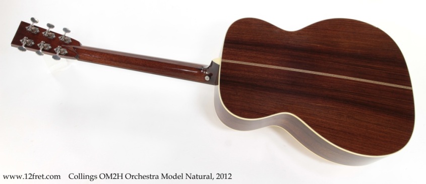 Collings OM2H Orchestra Model Natural, 2012 Full Rear View