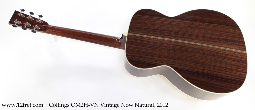 Collings OM2H-VN Vintage Now Natural, 2012 Full Rear View