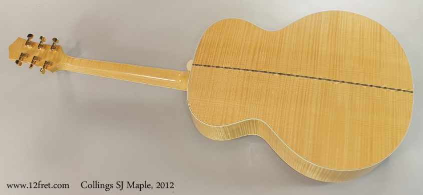 Collings SJ Maple, 2012 Full Rear View