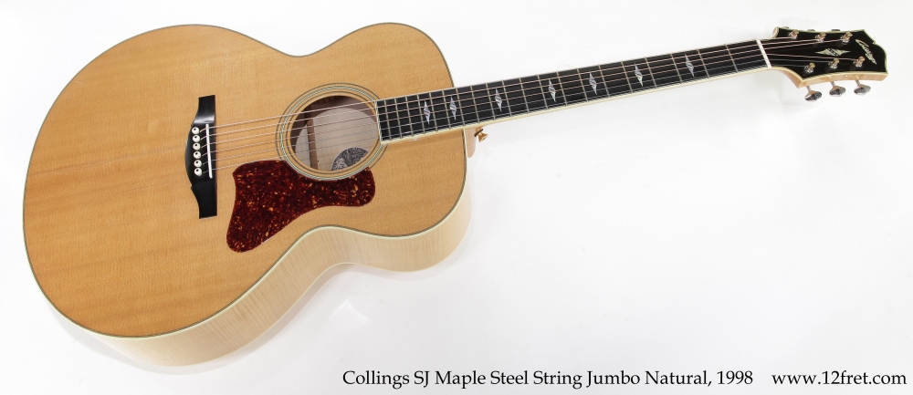 Collings SJ Maple Steel String Jumbo Natural, 1998 Full Front View