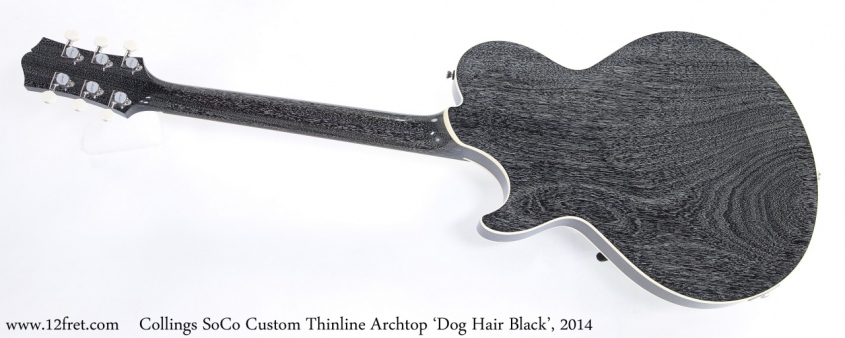 Collings SoCo Custom Thinline Archtop 'Dog Hair Black', 2014 Full Rear View