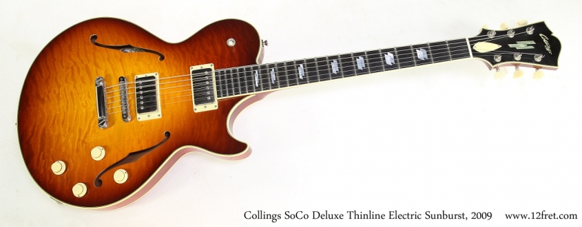 Collings SoCo Deluxe Thinline Electric Sunburst, 2009   Full Front View