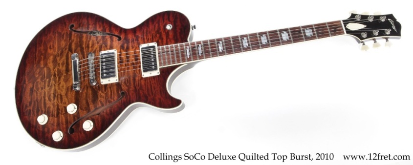 Collings SoCo Deluxe Quilted Top Burst, 2010 Full Front View