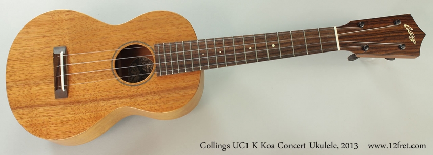 Collings UC1 K Koa Concert Ukulele, 2013 Full front View