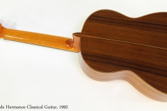 Conde Hermanos Classical Guitar, 1992  Full Rear View