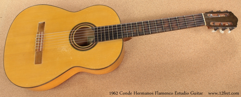 1962 Conde Hermanos Flamenco Estudio Guitar full front view