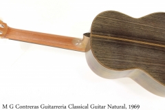 M G Contreras Guitarreria Classical Guitar Natural, 1969 Full Rear View
