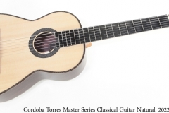 Cordoba Torres Master Series Classical Guitar Natural, 2022 Full Front View