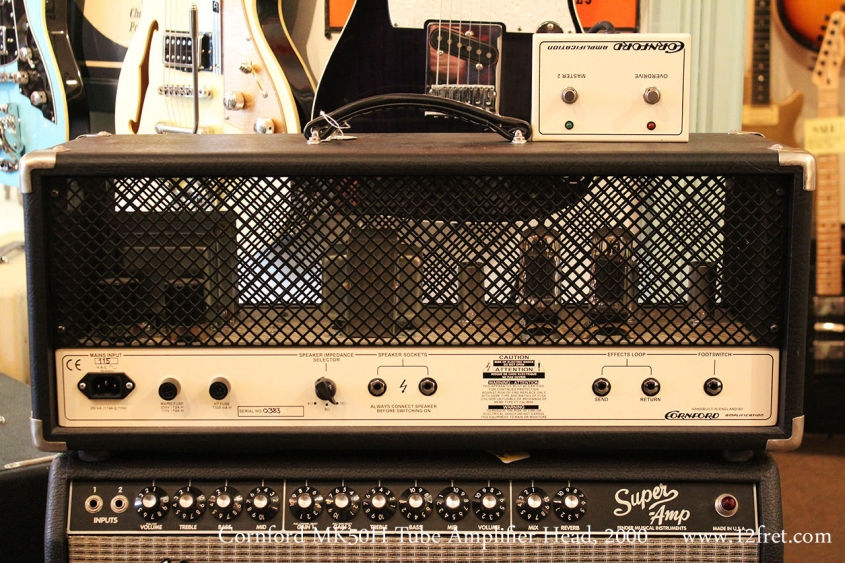 Cornford MK50H Tube Amplifier Head, 2000 Full Rear View