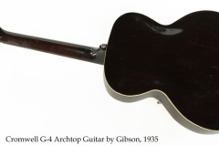 Cromwell G-4 Archtop Guitar by Gibson Sunburst, 1935 Full Rear View