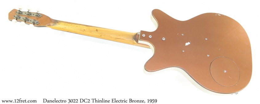 Danelectro 3022 DC2 Thinline Electric Bronze, 1959 Full Rear View