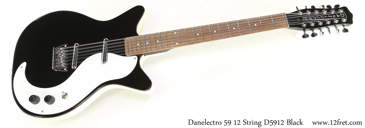 Danelectro 59 12 String D5912 Black Full Rear View
