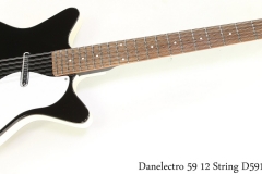 Danelectro 59 12 String D5912 Black Full Rear View