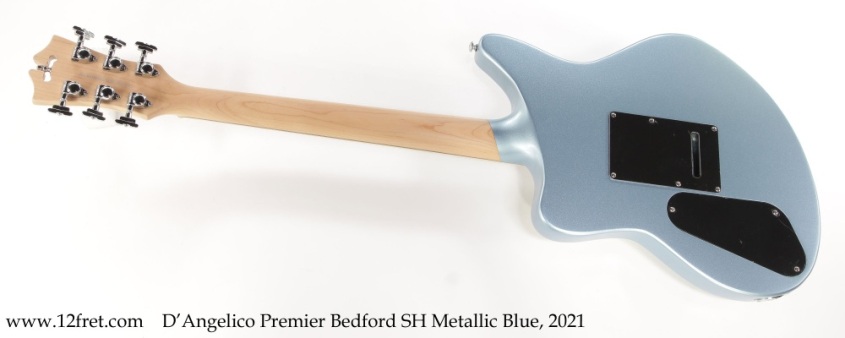 D'Angelico Premier Bedford SH Metallic Blue, 2021 Full Rear View