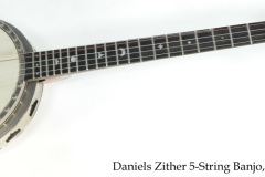 Daniels Zither 5-String Banjo, 1890s Full Front View