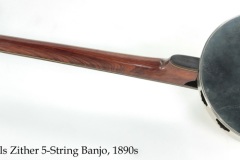 Daniels Zither 5-String Banjo, 1890s Full Rear View