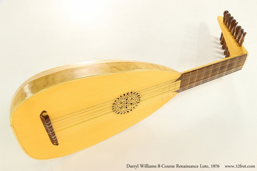 Darryl Williams 8-Course Renaissance Lute, 1976  Full Side View