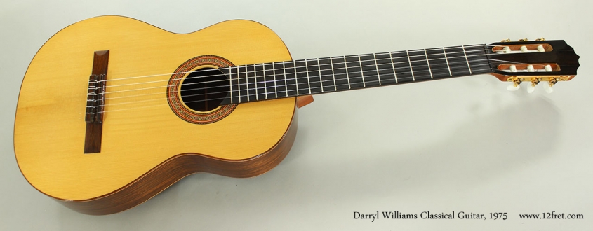 Darryl Williams Classical Guitar, 1975 Full Front View