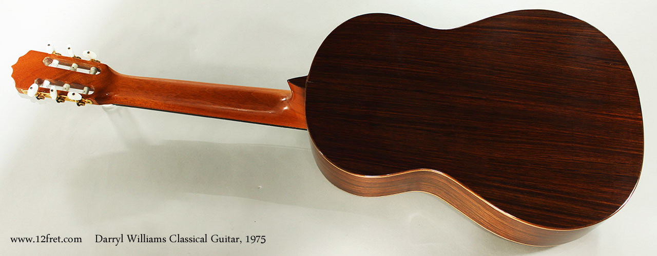 Darryl Williams Classical Guitar, 1975 Full Rear View