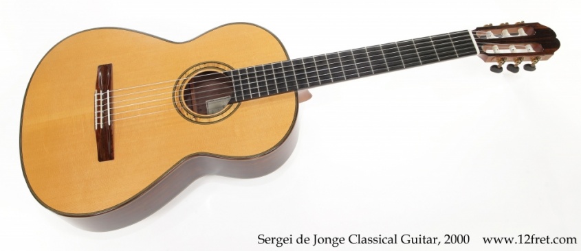 Sergei de Jonge Classical Guitar, 2000 Full Front View