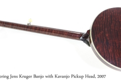 Deering Jens Kruger Banjo with Kavanjo Pickup Head, 2007 Full Rear View