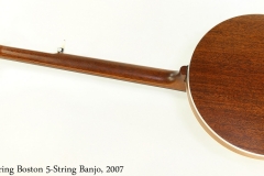 Deering Boston 5-String Banjo, 2007 Full Rear View