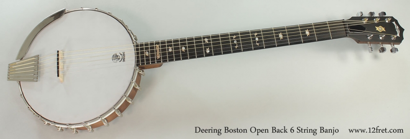 Deering Boston Open Back 6 String Banjo Full Front View
