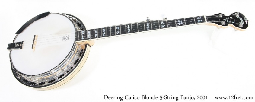 Deering Calico Blonde 5-String Banjo, 2001 Full Front View