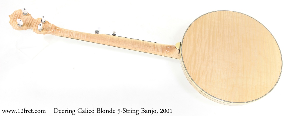 Deering Calico Blonde 5-String Banjo, 2001 Full Rear View