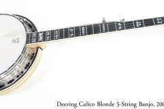 Deering Calico Blonde 5-String Banjo, 2001 Full Front View