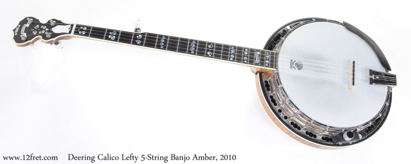 Deering Calico Lefty 5-String Banjo Amber, 2010 Full Front View