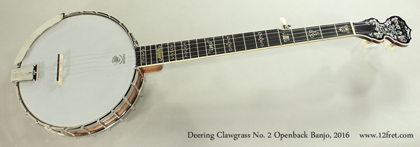 Deering Clawgrass No. 2 Openback Banjo, 2016 Full Front View