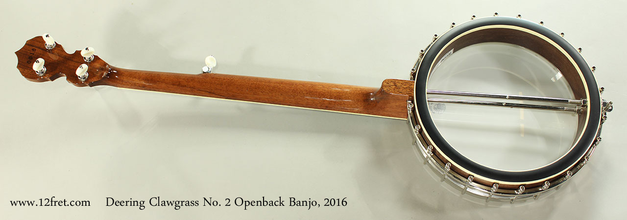 Deering Clawgrass No. 2 Openback Banjo, 2016 Full Rear View
