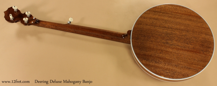 Deering Deluxe Mahogany Banjo full rear view