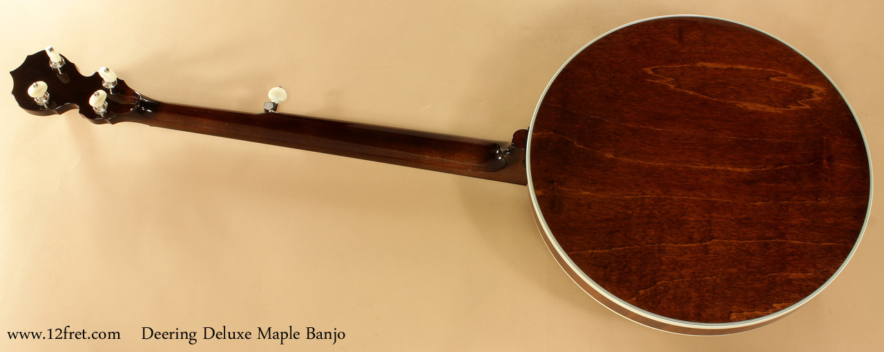 Deering Deluxe Maple Banjo full rear view