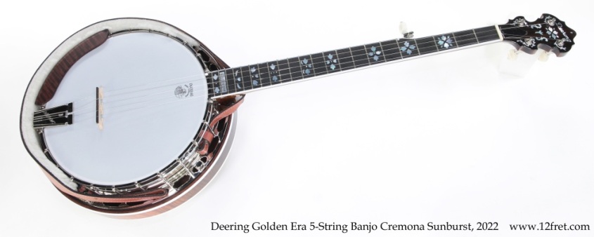 Deering Golden Era 5-String Banjo Cremona Sunburst, 2022 Full Front View