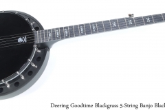 Deering Goodtime Blackgrass 5-String Banjo Black, 2019 Full Front View