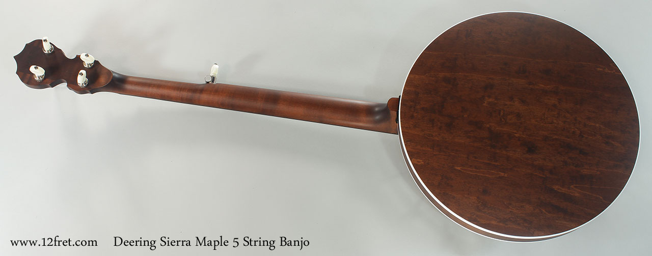 Deering Sierra Maple 5 String Banjo Full Rear View