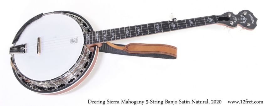 Deering Sierra Mahogany 5-String Banjo Satin Natural, 2020 Full Front View