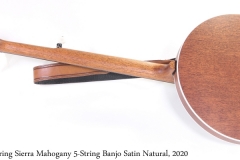 Deering Sierra Mahogany 5-String Banjo Satin Natural, 2020 Full Rear View