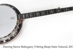 Deering Sierra Mahogany 5-String Banjo Satin Natural, 2017 Full Front View
