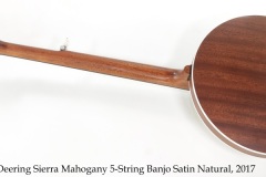 Deering Sierra Mahogany 5-String Banjo Satin Natural, 2017 Full Rear View