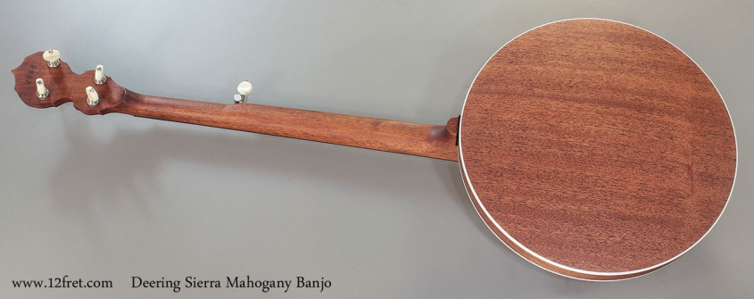 Deering Sierra Mahogany Banjo Full Rear View