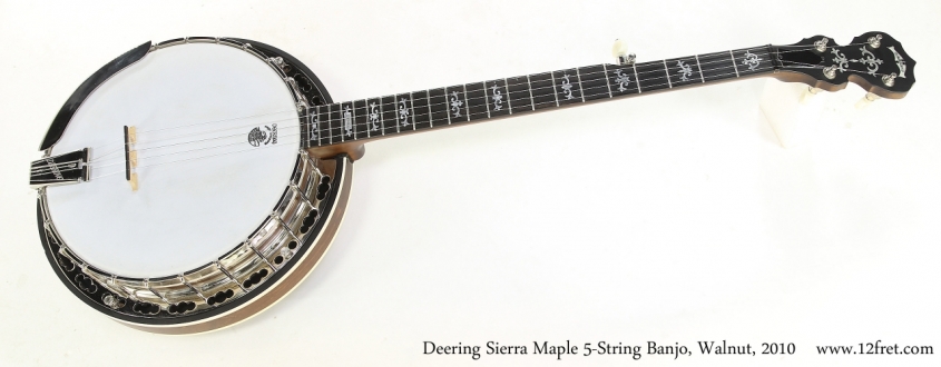 Deering Sierra Maple 5-String Banjo, Walnut, 2010   Full Front View