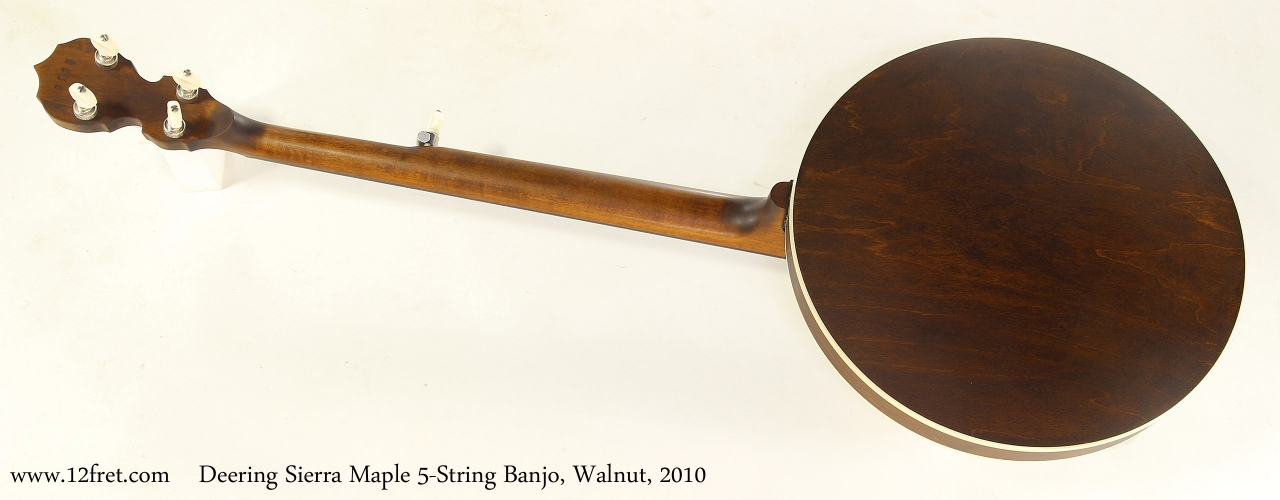 Deering Sierra Maple 5-String Banjo, Walnut, 2010   Full Rear View